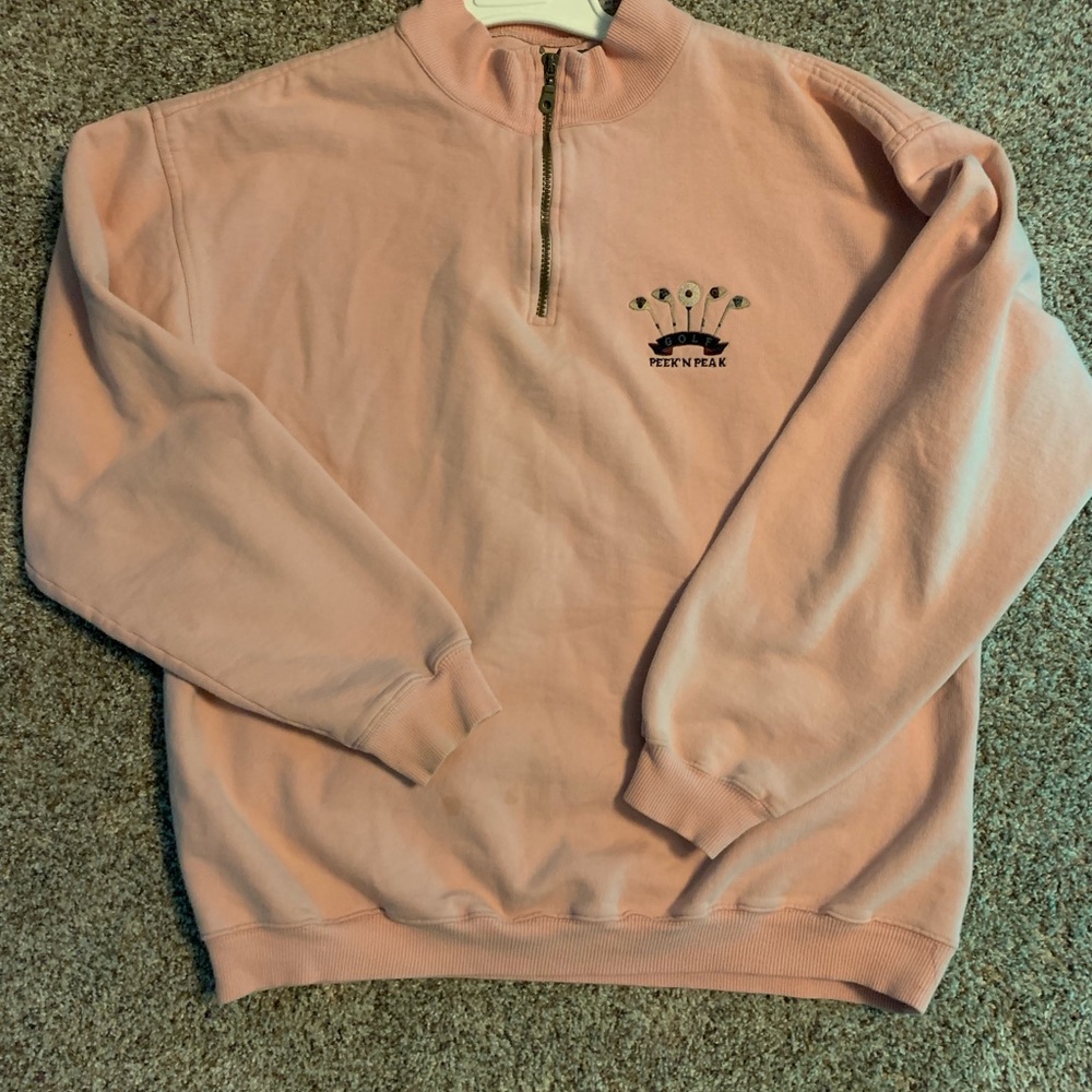 Light pink quarter zip